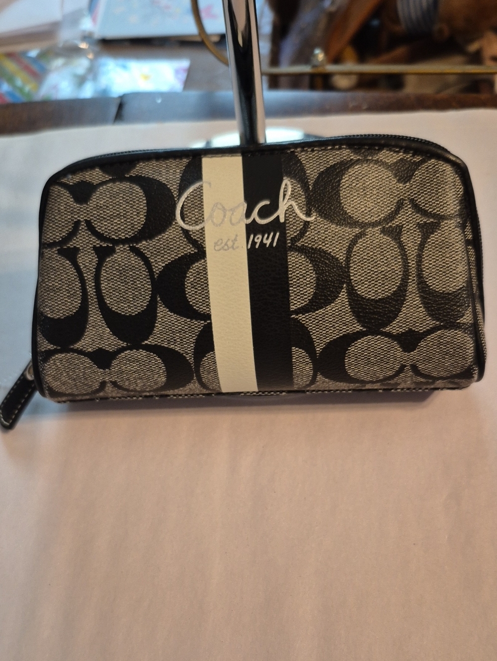 Coach Signature Pouch / Makeup Bag . NWOT